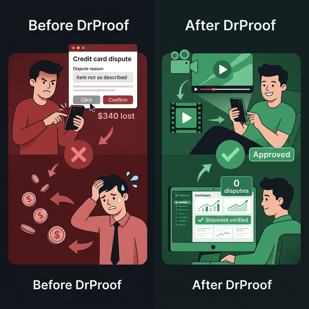 Before and after using DrProof
